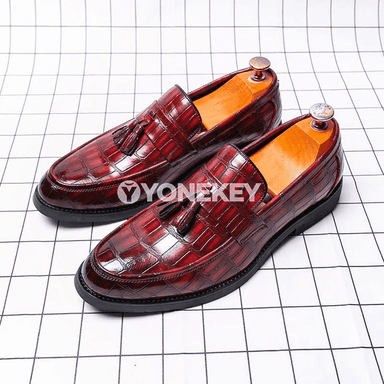 Erkekler üçin gündelik klassiki loafers, rahat we ýokary hilli aýakgaplar