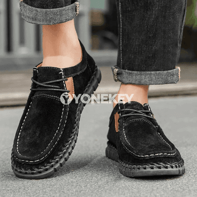 Erkekler üçin hakyky deri loafer köwüşler, 38-47 ölçeg