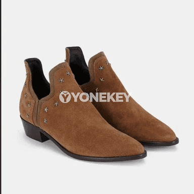 Aýal-gyzlar üçin täze ankle boots, inçe ökjeli, gara we goňur