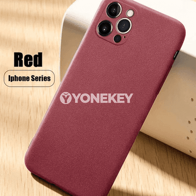 iPhone 11–16 üçin ultra inçe mat TPU funda, doly gorag