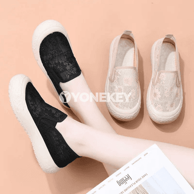Aýallaryň tomusky tor köwüşleri, ýeňil slip-on loaferler