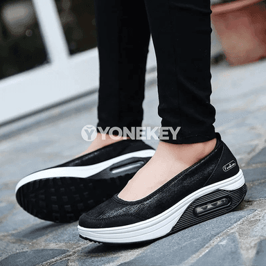 Zenanlar üçin gündelik slip-on loafer köwüşler, giň agyzly rahat model