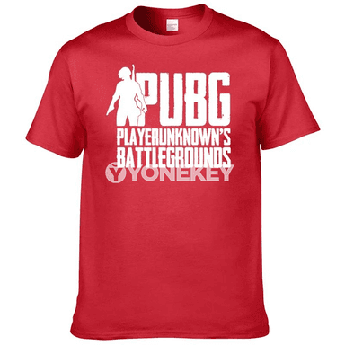 Erkekler üçin ýazlyk PUBG çaply pagta futbolka