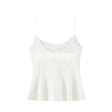 Zenanlar üçin ýazky camisole top, açyk arka, ýeňil stil