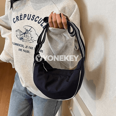 Zenanlar üçin kiçi nylon egin sumkasy, klassyka stilinde