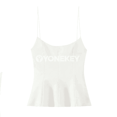 Zenanlar üçin ýazky camisole top, açyk arka, ýeňil stil