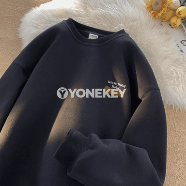 Erkekler üçin ýyly hoodi, uzyn ýazgyly, rahat we döwrebap gündelik switer