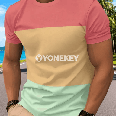 Tomus üçin 3D çaply zolakly klassik futbolka