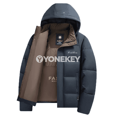 Erkekler üçin gyş parka penjek, ýyly, kapýuşonly, suw geçirmeýän, uly ölçegler