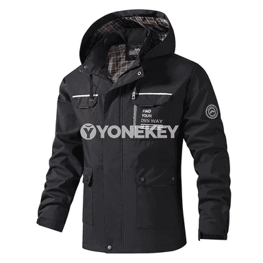 Suw geçirmeýän kapýuşonly erkek ýeňil gökdege garşy jaket