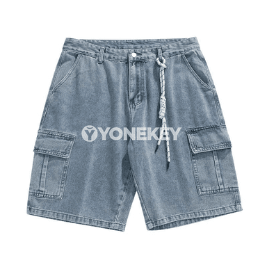 Erkekler üçin ýeňil, dem alýan tomus jeans şortik