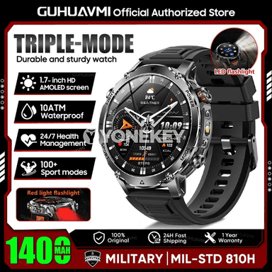 GUHUAVMI AK106 1400 mAh sport akylly sagady, kompasly we LED çyraly