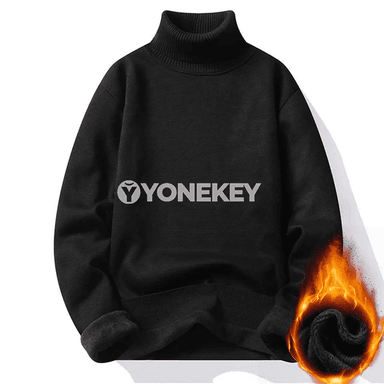 Erkekler üçin ýyly turtleneck switer, güýz-gyş gündelik stil