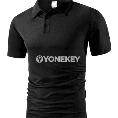 Erkekler üçin ýeňil, dem alýan polo futbolka, gysga ýeňli