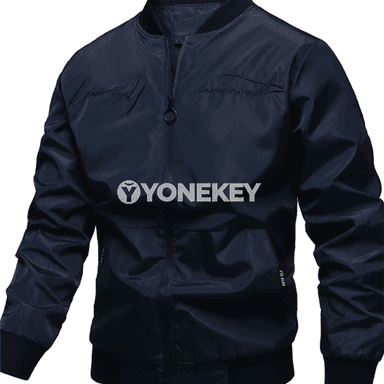 Erkekler üçin ýaz- güýz ýeňil ziperli stend-ýakaly jaket