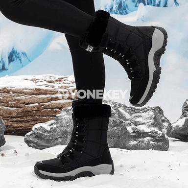 Aýal-gyzlar üçin ýyly gyş topukly boots köwüşler, suwdan goraýjy