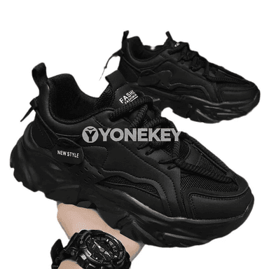 Erkekler üçin ýeňil sport aýakgap, mesh, platforma görnüşli