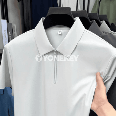 Erkek polo futbolka, çalt guradýan, gysga ýeňli, döwrebap