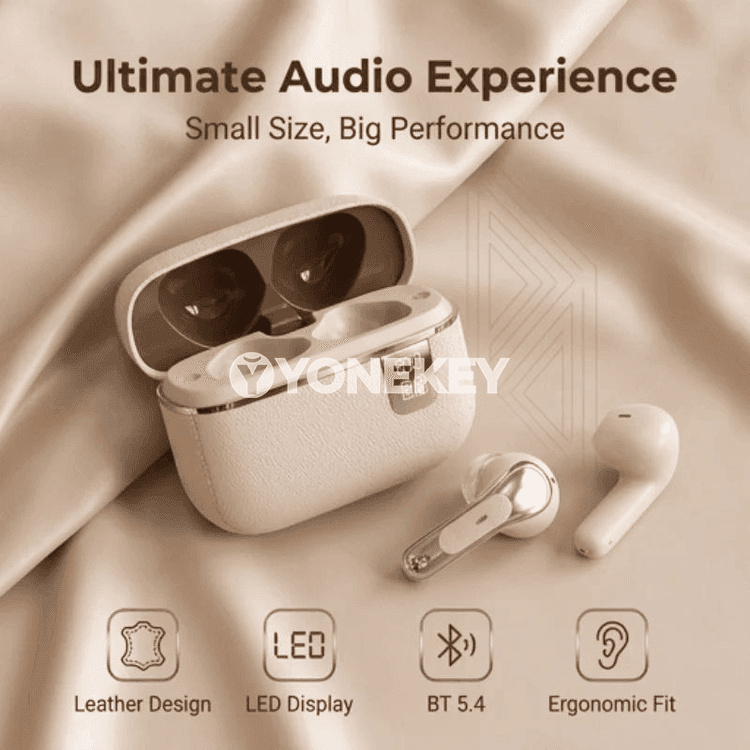 Bluetooth TWS HIFI gulaklyklar, mikrofonly, LED displeýli