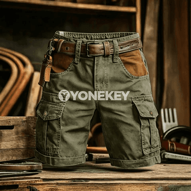 Erkekler üçin tomusky giň şortik, plaid stil, rahat gündelik görnüş