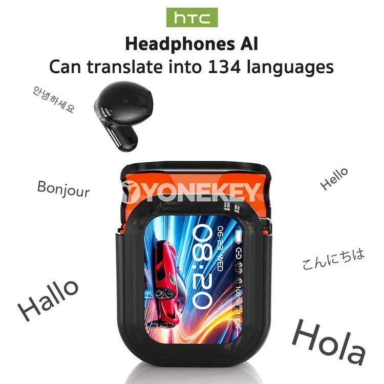 HTC NE20 Bluetooth sport nauşnik, akylly terjimeçi, ses izolýasiýaly