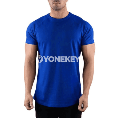 Erkekler üçin sport ýumşak futbolkasy, tomuslyk, tegelek boýun