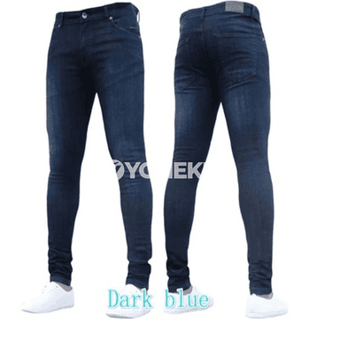 Erkekler üçin gara slim fit jeans balak, gündelik denim