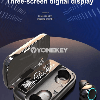 M30 TWS Bluetooth nauşnikler, ses azaldyşly, sport üçin, suw geçirmeýän