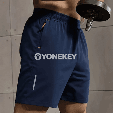 Erkekler üçin ýeňil sport şortik — elastik boýun, dem alýan ýazky model