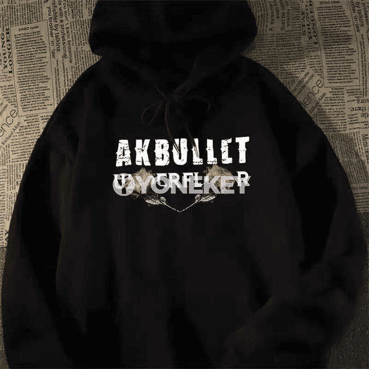 Kapi bilen erkekler üçin giň kesimli grafiki sweatshirt, M-8XL