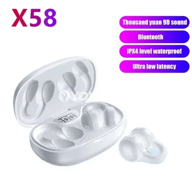 X58 simsiz Bluetooth gulaklyklar, mikrofonly, sesiň peseldilişi bilen