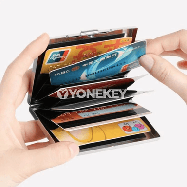 1 sany alýumin kartoçka saklaýjy, RFID goragly inçe metal gap
