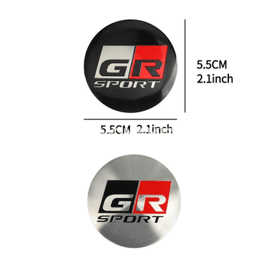 Toyota üçin 56/60 mm tigir merkez stikeri, GR Sport hub cap bezegi