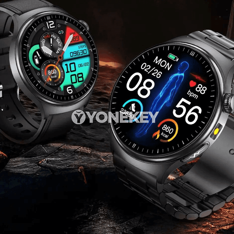 1.73" AMOLED akylly sagat, ECG+PPG, saglyk gözegçiligi