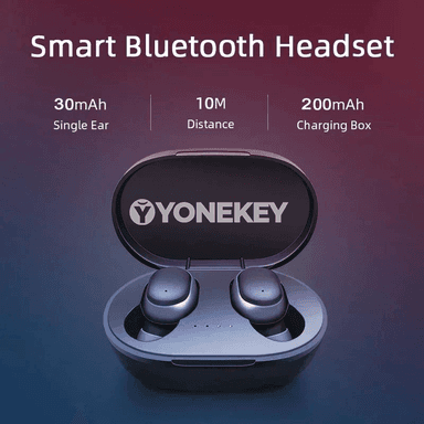 A6S TWS simsiz Bluetooth nauşnik, mikrofonly, dürli reňkler