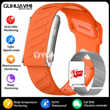 GUHUAVMI ekransyz ECG+HRV saglyk bilekbandy, gan basyşy gözegçiligi