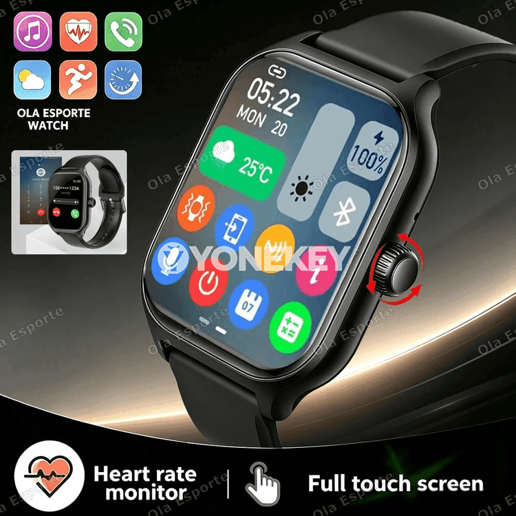 HW12 köpfunksiýaly akylly sagat, Bluetooth jaňly