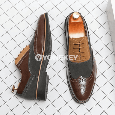Erkekler üçin retro Oksford köwüşleri, klassik ofis aýakgaplary