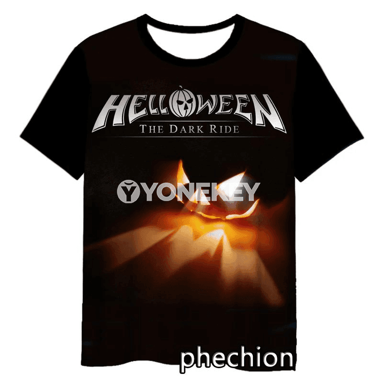 Helloween 3D çap futbolka — erkek-gyzlar üçin tomusky rahat görnüş