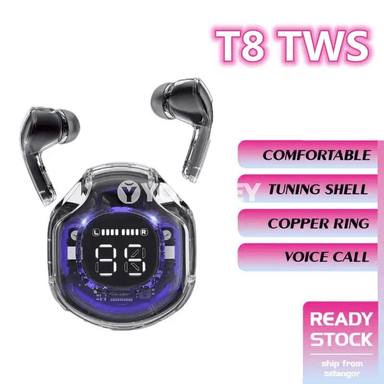CHUBAN T8 TWS Bluetooth gulaklyklar, güýçli bass we sesiň peseldilişi