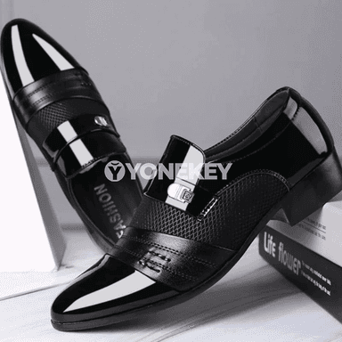 Erkekler üçin klassik ofis aýakgaplary, slip-on, giň ölçeg