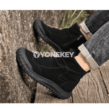Erkekler üçin ýokary boýun trekking köwşügi, antislip, çydamly
