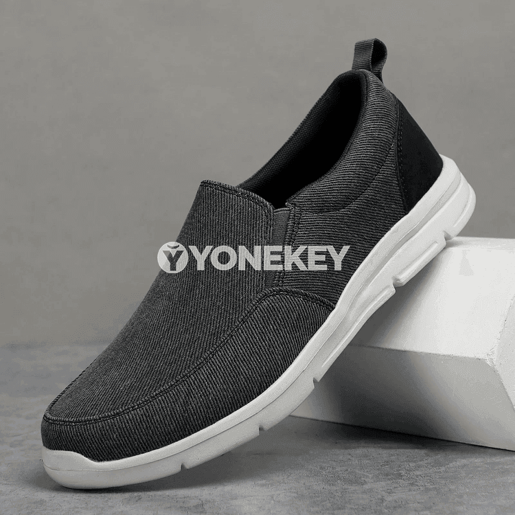 Erkekler üçin ýeňil kanwa loafers, rahat gündelik aýakgap