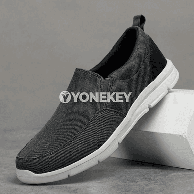 Erkekler üçin ýeňil kanwa loafers, rahat gündelik aýakgap