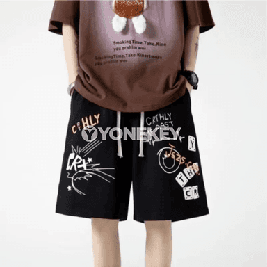 Erkekler üçin giň kesimli şäher stilindäki sport şortikler, 3 reňk, M-8XL