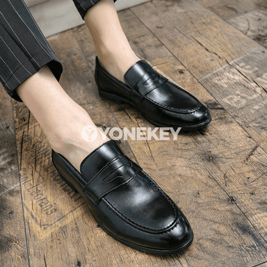Erkekler üçin klassik slip-on köwüşler, ofis we toý üçin