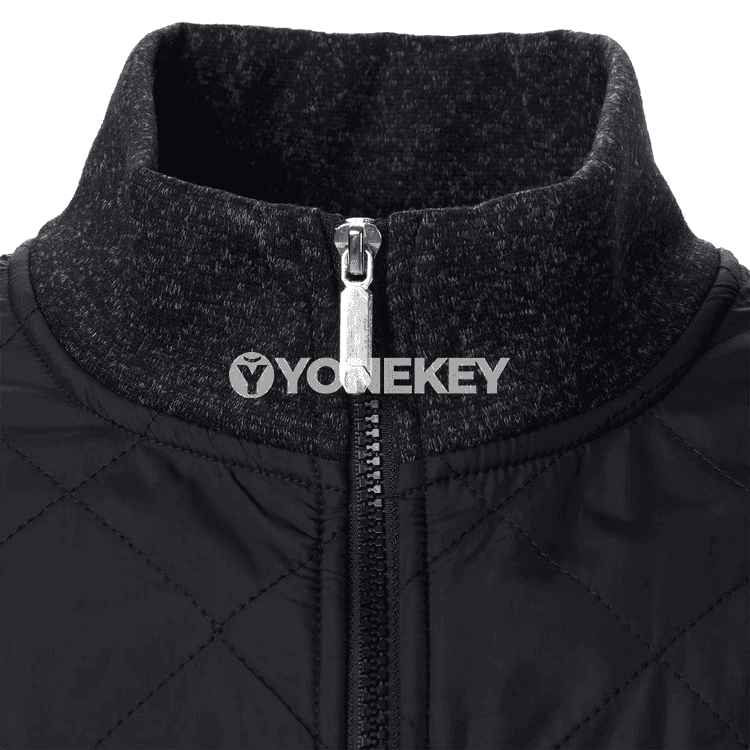 Erkekler üçin güýz-gyş zolakly, galstukly zipli peýton kurtka