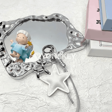 Zenanlar üçin moda açarlik, ýürek we ýyldyzly sumka bezegi