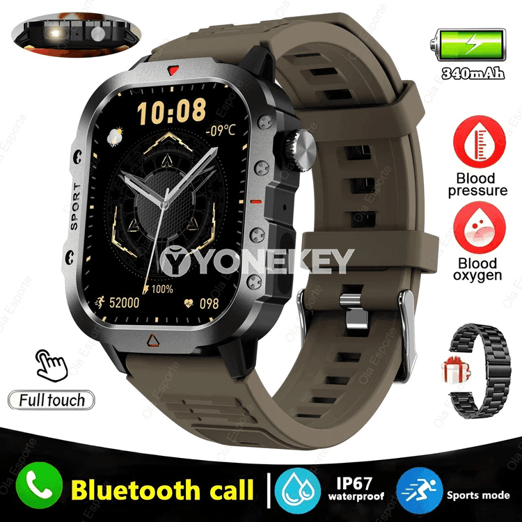 Daşarky sport akylly sagat, GPS, LED çyra, uly batareýa