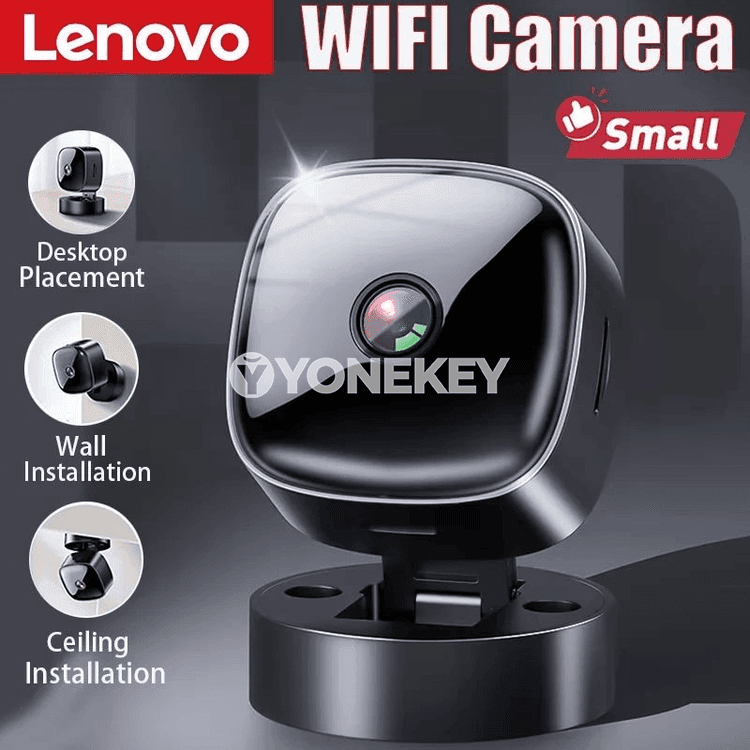 Lenovo 1080P HD simsiz gözegçilik kamerasy, 2.4G Wi‑Fi, akylly monitor